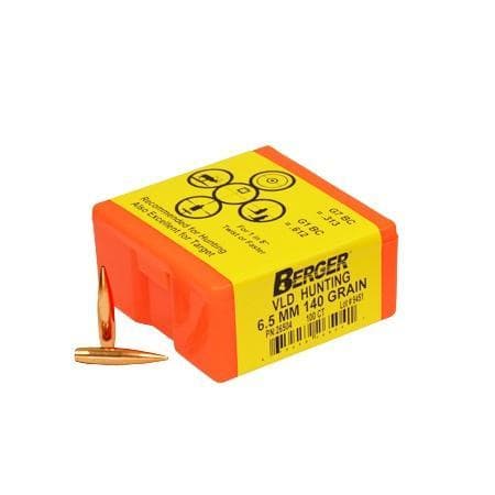 Berger Match Grade Hunting Bullets 6.5mm .264" 140 gr VLD Hunter 100/ct