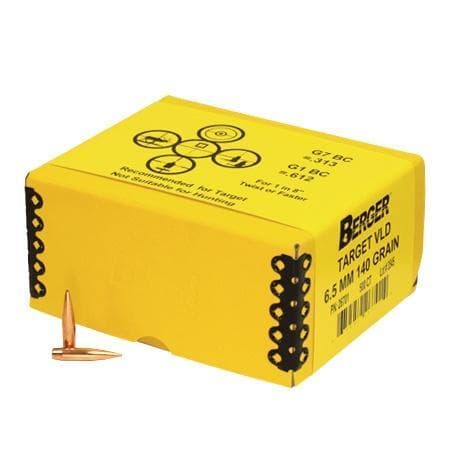 Berger VLD Target Bullets 6.5mm .264" 140 gr HPBT 500/ct