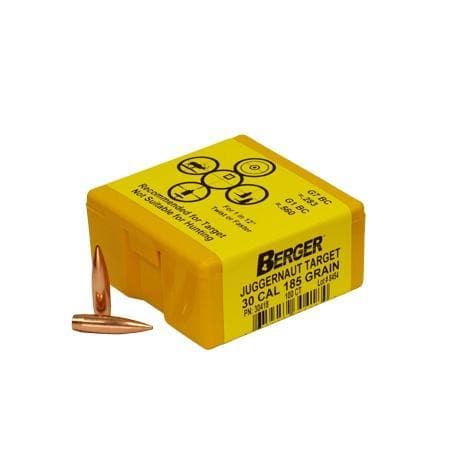 Berger Match Grade Target Bullets .30 cal .308" 185 gr Juggernaut Target 100/ct