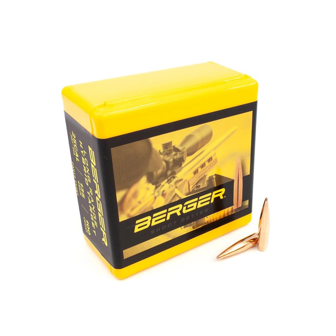 Berger Long Range Hybrid Target Bullets .25 cal 135gr 100/rd Box
