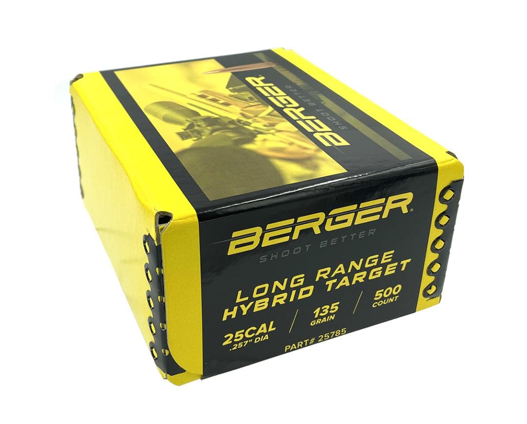 Berger Hybrid Target Bullets .25 cal 135gr HPBT 500/ct