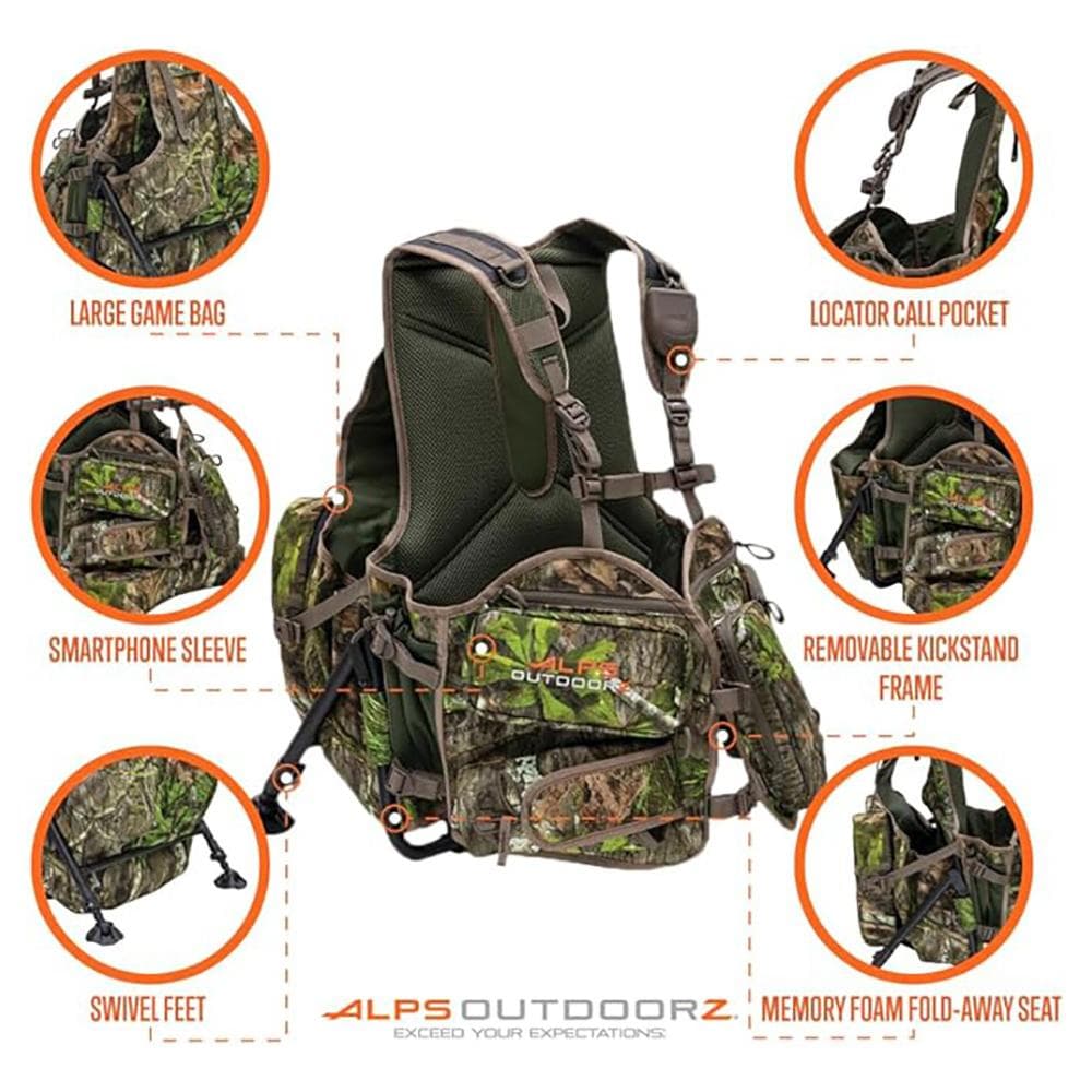 Alps Outdoorz Grand Slam Turkey Hunting Vest Standard Mossy Oak Greenleaf