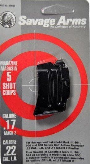 Savage Arms Mark II Series Rifle Magazine .22 LR / .17 Mach 2 Magazine 5/rd Black