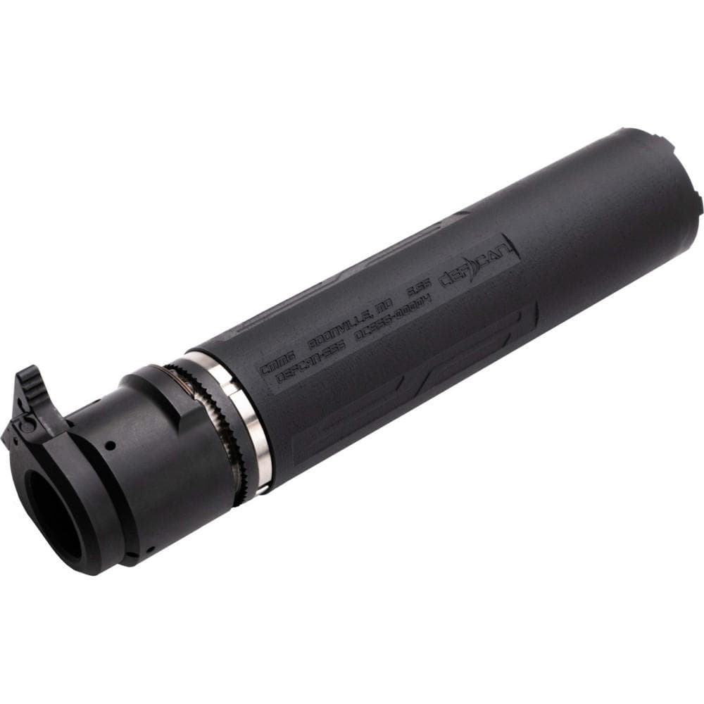 CMMG Defcan 556 Direct Thread Suppressor 5.56 1-3/8x24 Black with 1/2x28 Muzzle Brake