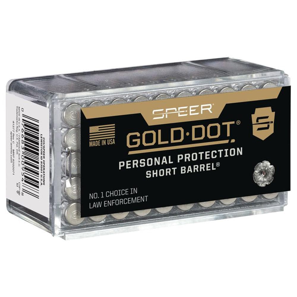 Speer Gold Dot Short Barrel Personal Protection Rimfire Ammunition .22 WMR 40 gr HP 1050 fps 50/ct