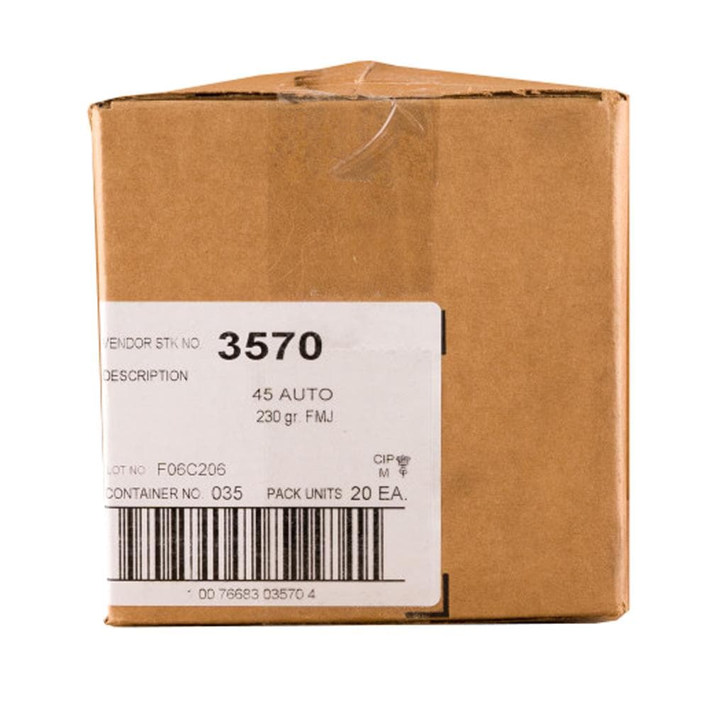 CCI Blazer Aluminum Handgun Ammunition .45 ACP 230 gr FMJ 845 fps 1000/rd Case