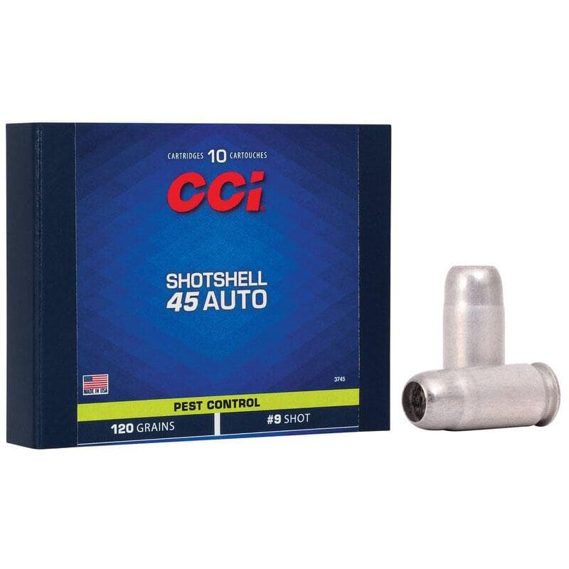 CCI Handgun Shotshells .45 ACP 140 gr #9 shot 1000 fps 10/ct