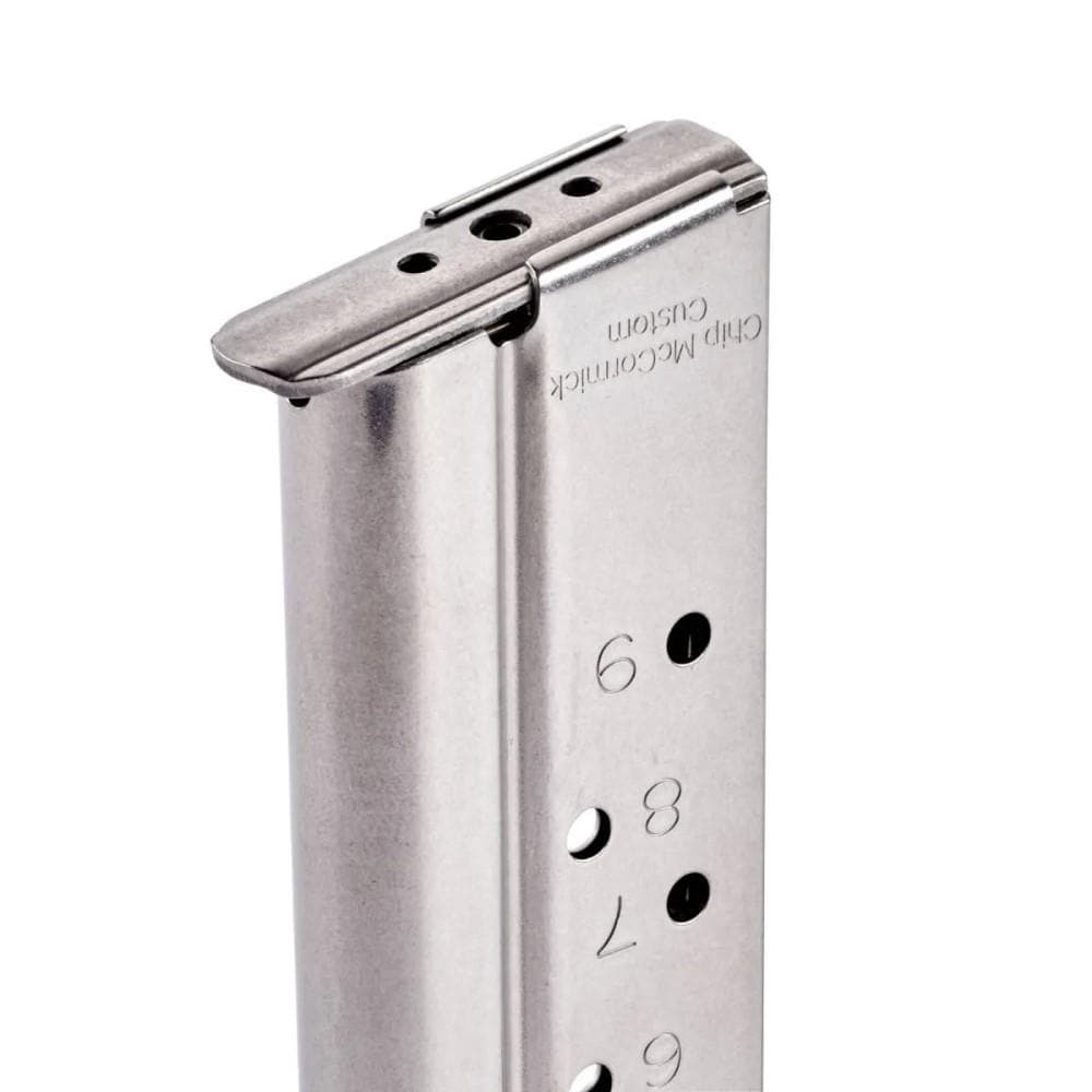 Chip McCormick Custom Match Grade Full Size 1911 Handgun Magazine Stainless Steel 9mm Luger 9/rd