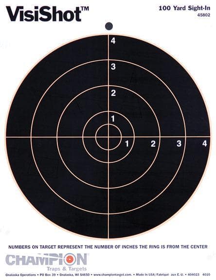 Champion VisiShot Targets 8" Bull's Eye Target - 8.5" X 11" 10/Pack