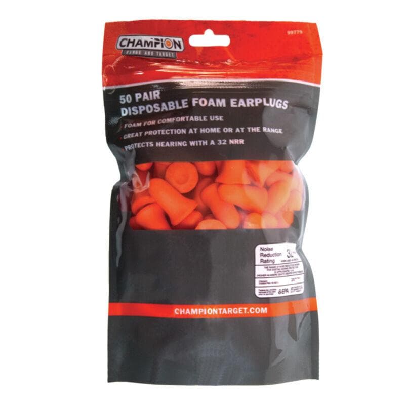 Champion Foam Ear Plugs 50 Pairs Bag