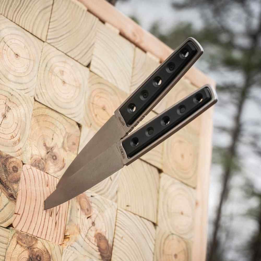 Cold Steel Stickman Holdout Fixed Throwing Knife 5-1/2" Dagger Blade Black 2/ct