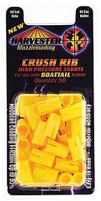 Harvester Muzzleloader 50 Cal. Crush Rib Sabots Fit 45 Cal. Bullets (Boattail) 50/pk