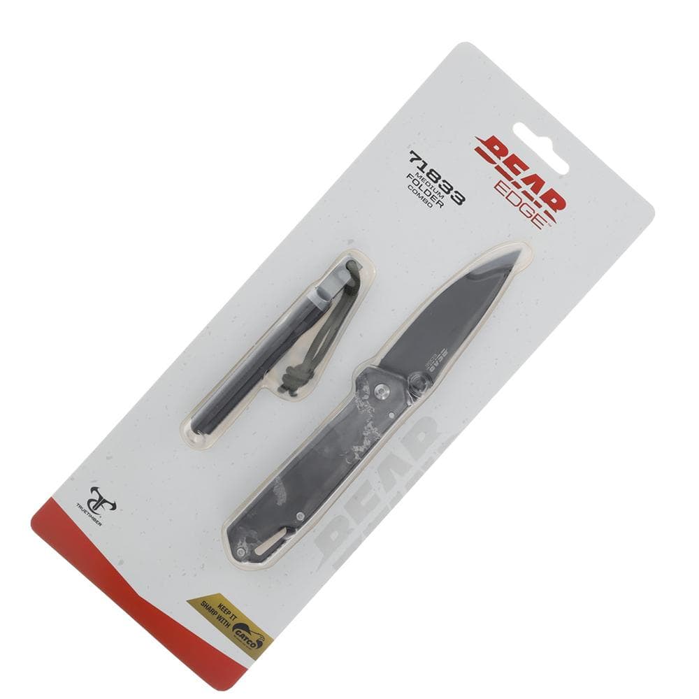 Bear & Son Edge Folding Knife 3-1/2" Drop Point Blade Truetimber Midnight Camo