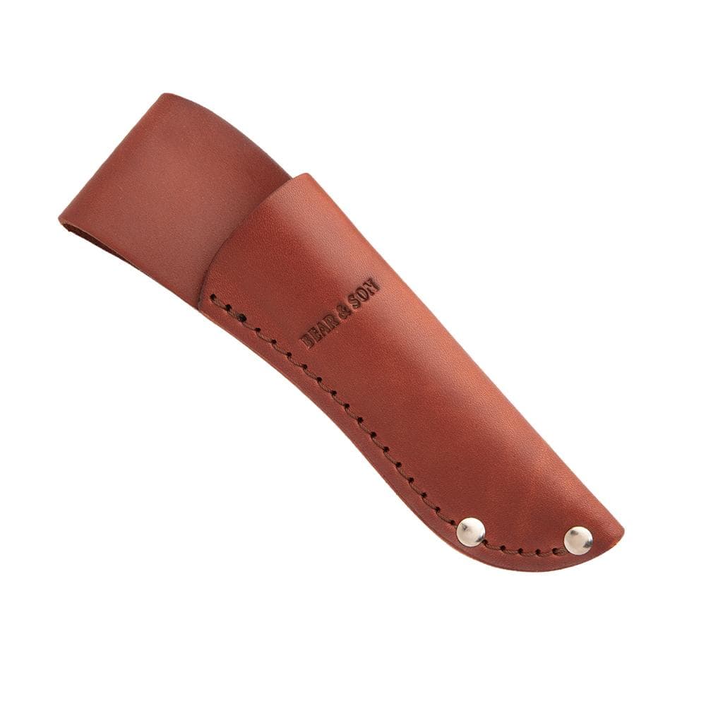 Bear & Son Bird & Trout Fixed Knife 3" Clip Point Blade Stag Delrin with Leather Sheath