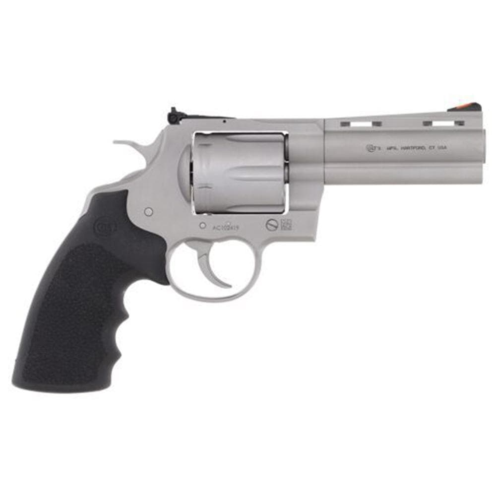 Colt Anaconda Handgun .44 Rem Mag 6rd Capacity 4.25" Barrel Matte Stainless Frame Hogue Rubber Grips