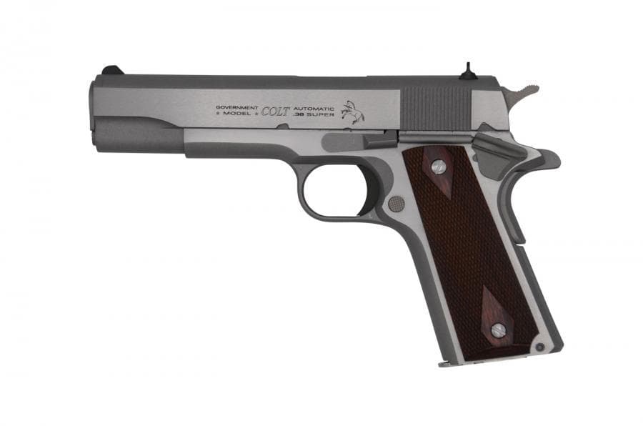 Colt Government Model Handgun .38 Super 9rd Magazine 5" Barrel Stainless Finish