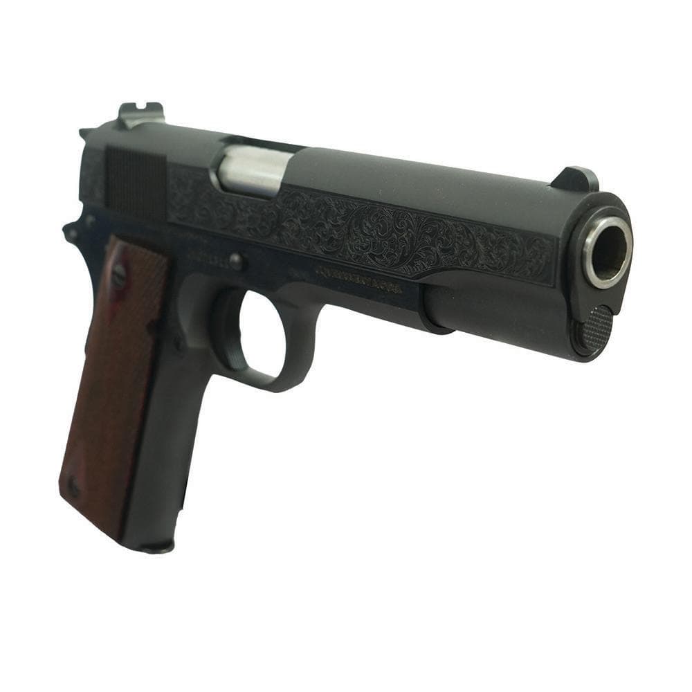 Colt 1911 Gov't Model Handgun .45 ACP 7rd Magazine 5" Barrel Black with Filigree Frame and Barrel