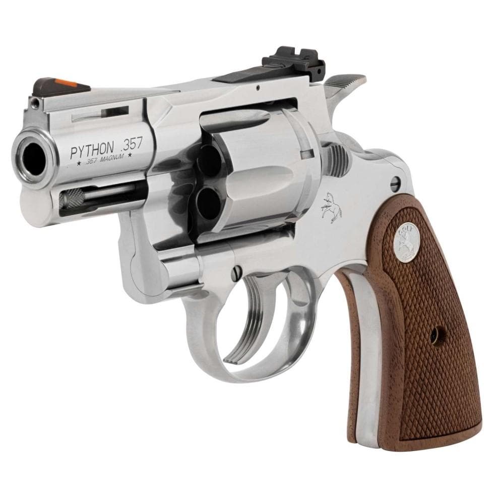 Colt Python Handgun .357 6rd Capacity 2.5" Barrel Stainless Steel with Wood Grips CA Compliant