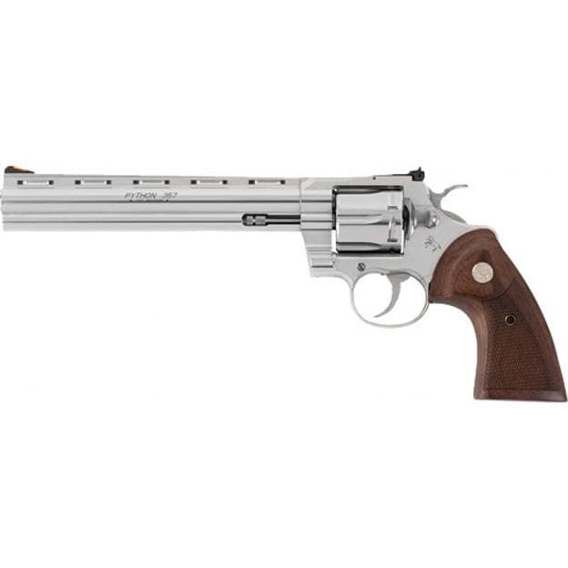 Colt Python Handgun .357 Mag 6rd Capacity 8" Barrel Stainless Finish Wood Grips