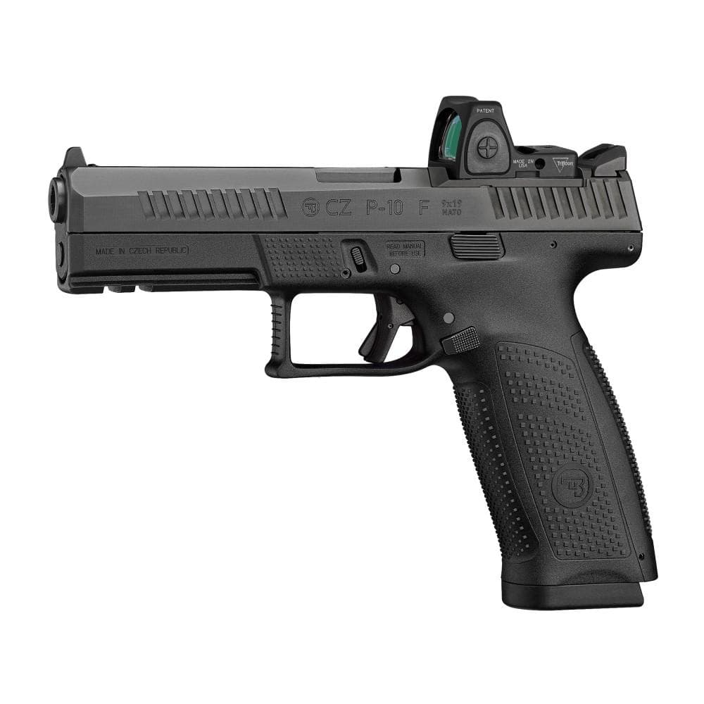 CZ USA P-10 F Handgun 9mm Luger 10rd Magazine 4.5" Barrel Black Optic Ready Fixed Sights