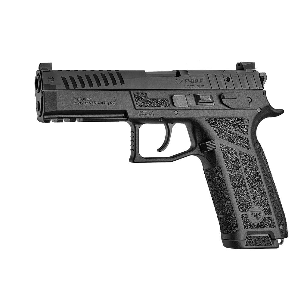 CZ USA P-09 Full Size NOCTURNE Handgun 9mm Luger 10rd Magazine 4.53" Barrel Black