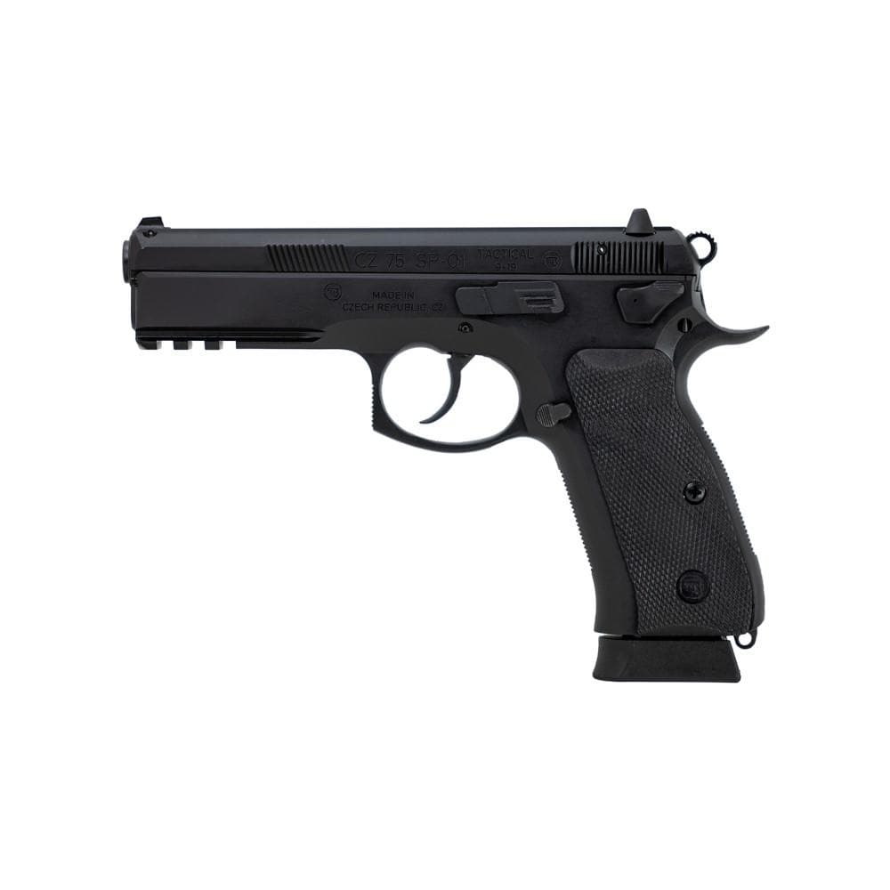 CZ USA 75 SP-01 Tactical Handgun 9mm Luger 10rd Magazine 4.6" Barrel Black Ambi Decocker
