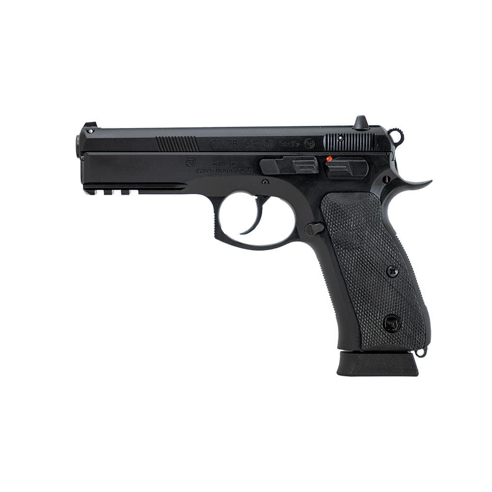CZ 75 SP-01 Handgun 9mm Luger 19rd Magazine 4.6" Barrel Steel Frame Fixed Sights Manual Safety