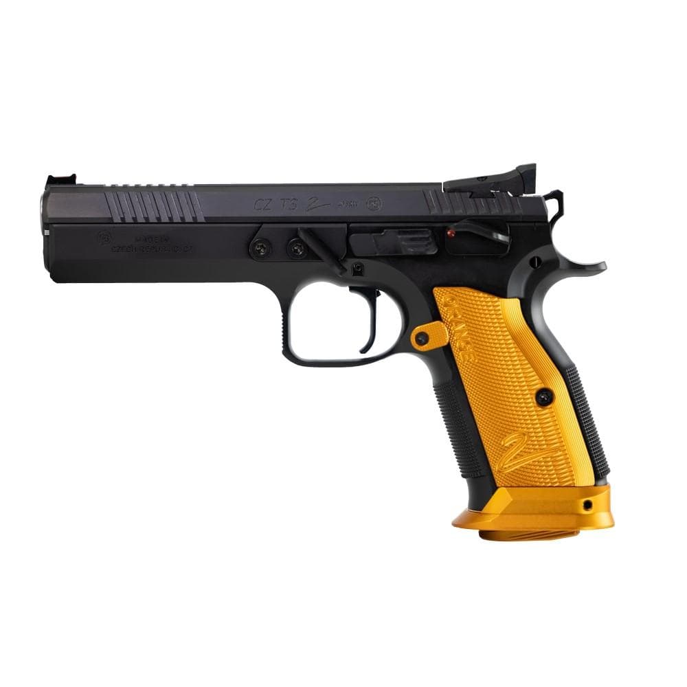 CZ USA TS 2 Orange Handgun 9mm Luger 20rd Magazine 5.2" Barrel Black with Orange Grip
