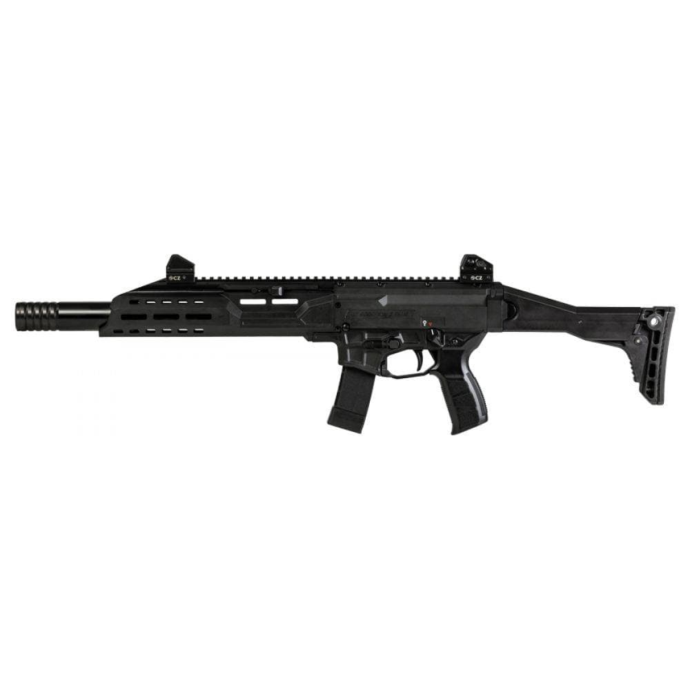 CZ USA Scorpion 3 Plus Carbine Rifle 9mm Luger 20rd Magazines (5) 16" 1/2x28 Threaded Barrel Black with Folding Stock