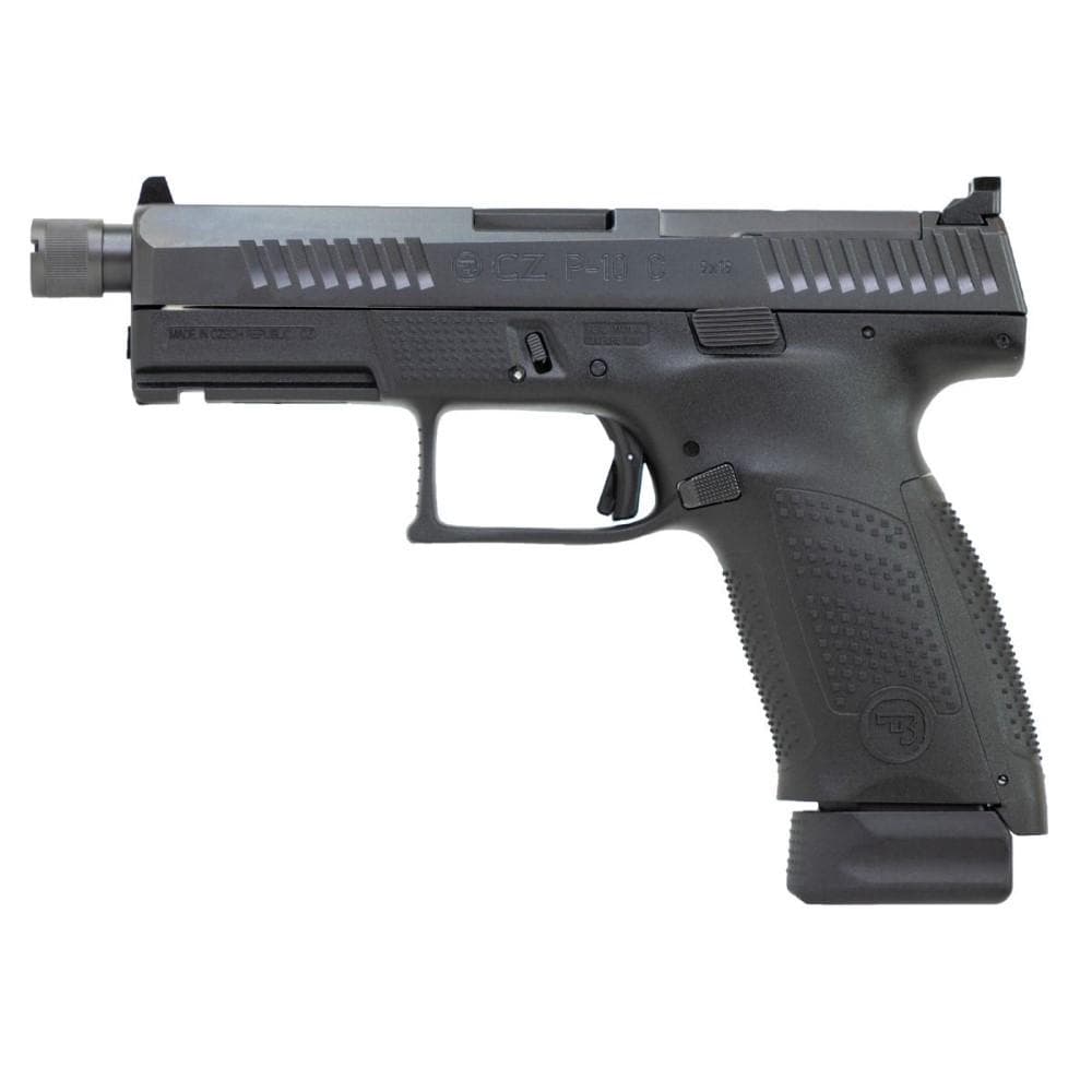 CZ USA P-10 C Handgun 9mm Luger 17rd Magazine 4.6" Threaded Barrel Black Optics Ready Suppressor Ready