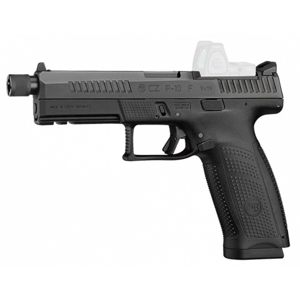 CZ USA P-10 F Handgun 9mm Luger 21rd Magazine 5.1" Threaded Barrel Black Optics Ready Suppressor Ready