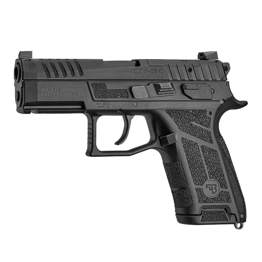 CZ USA P-09 Compact NOCTURNE Handgun 9mm Luger 15rd Magazine 3.74" Barrel Black