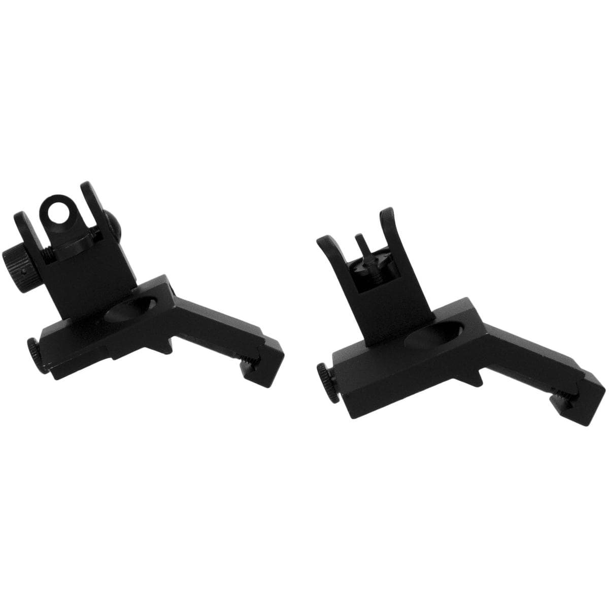TacFire AR Front & Rear 45 Degree Flip Up Spring Loaded Sights