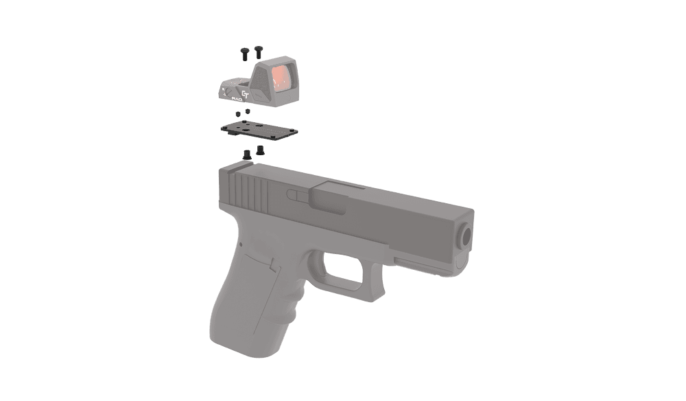Crimson Trace CT-RAD Dovetail Red Dot Mounting Kit For Glock All Full-Size 43 43 48
