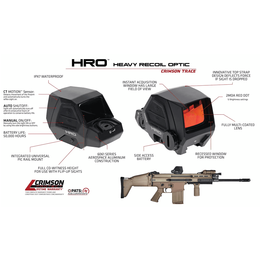 Crimson Trace Electronic Sight LED RED HRO Long Guns
