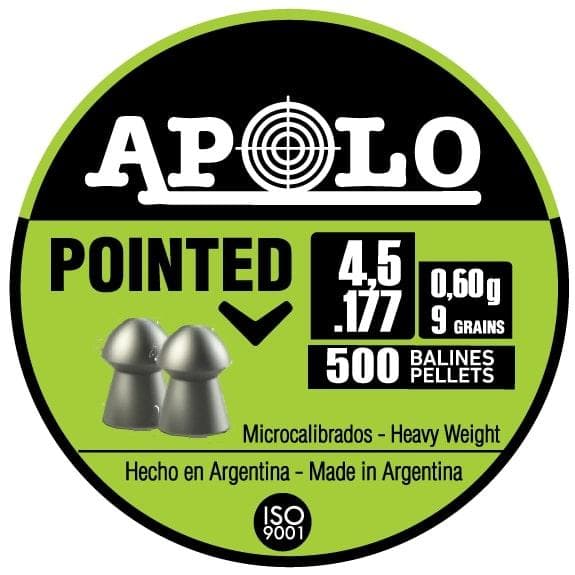 Hatsan Apolo Pointed Air Rifle Pellets 177 Cal 9 gr 500/ct