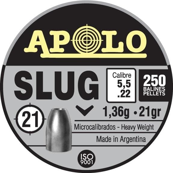 Hatsan Apolo Slug Air Rifle Pellets 22 Cal 21 gr 250/ct