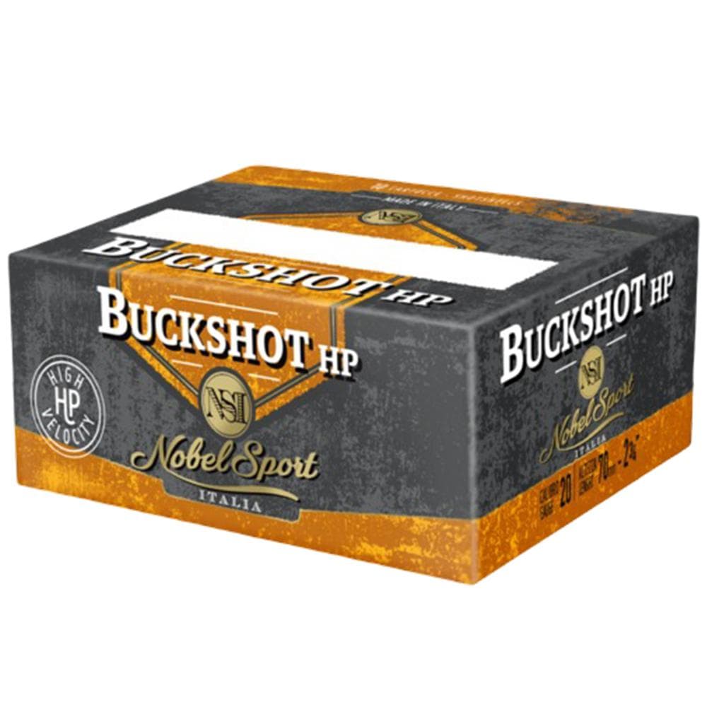 Noble Sport Plumbum Buckshot Shotshells 20 ga 2-3/4" 20 pellet 1200 fps Buck 10/ct