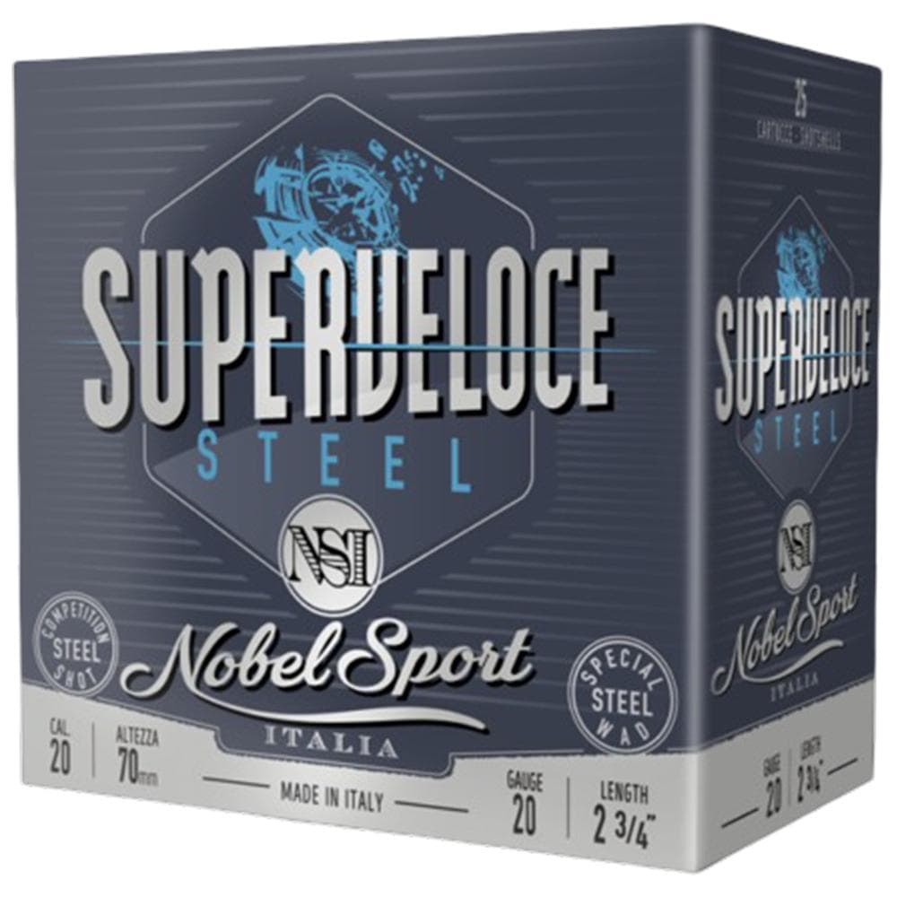 Nobel Target Steel Shotshells 20 ga 2-3/4" 1oz 1378 fps #7 25/ct