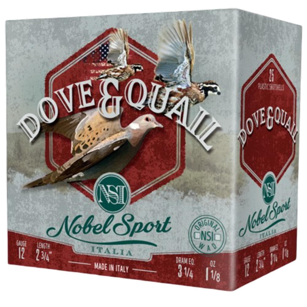 Nobel Sport Dove & Quail Shotshells 12 ga 2-3/4" 1-1/8 oz 1255 fps #7.5 25/ct