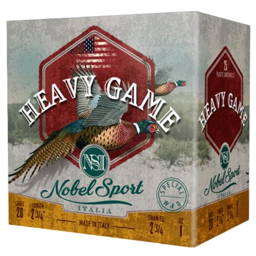 Nobel Sport Heavy Game Shotshells 20 ga 2-3/4" 1 oz 1250 fps #7.5 25/ct