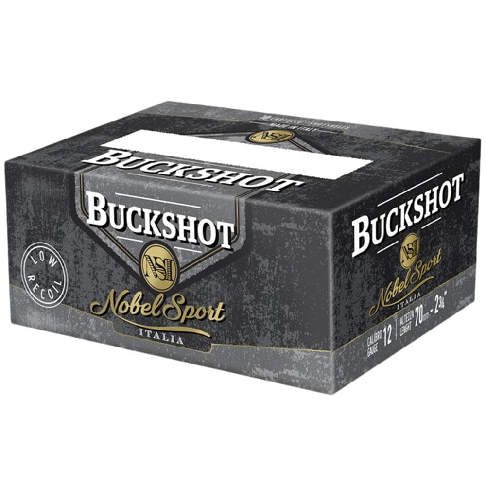 Noble Sport Buckshot Law Enforcement Shotshells 12 ga 2-3/4" 9 pellet 1200 fps #00 10/ct