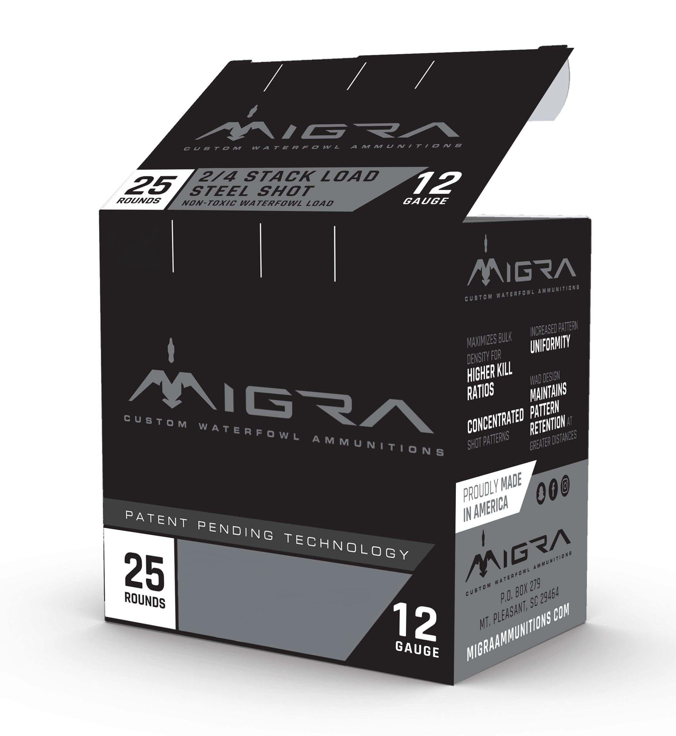 Migra Waterfowl Steel Shot Shotshells 12 ga 3" 1-1/4 oz 1430 fps #4#6 25/ct