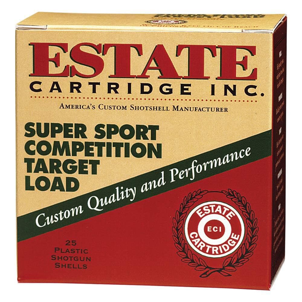 Estate Cartridge Super Sport Shotshells 12 ga 2-3/4" 1 oz 1235 fps #8 25/ct
