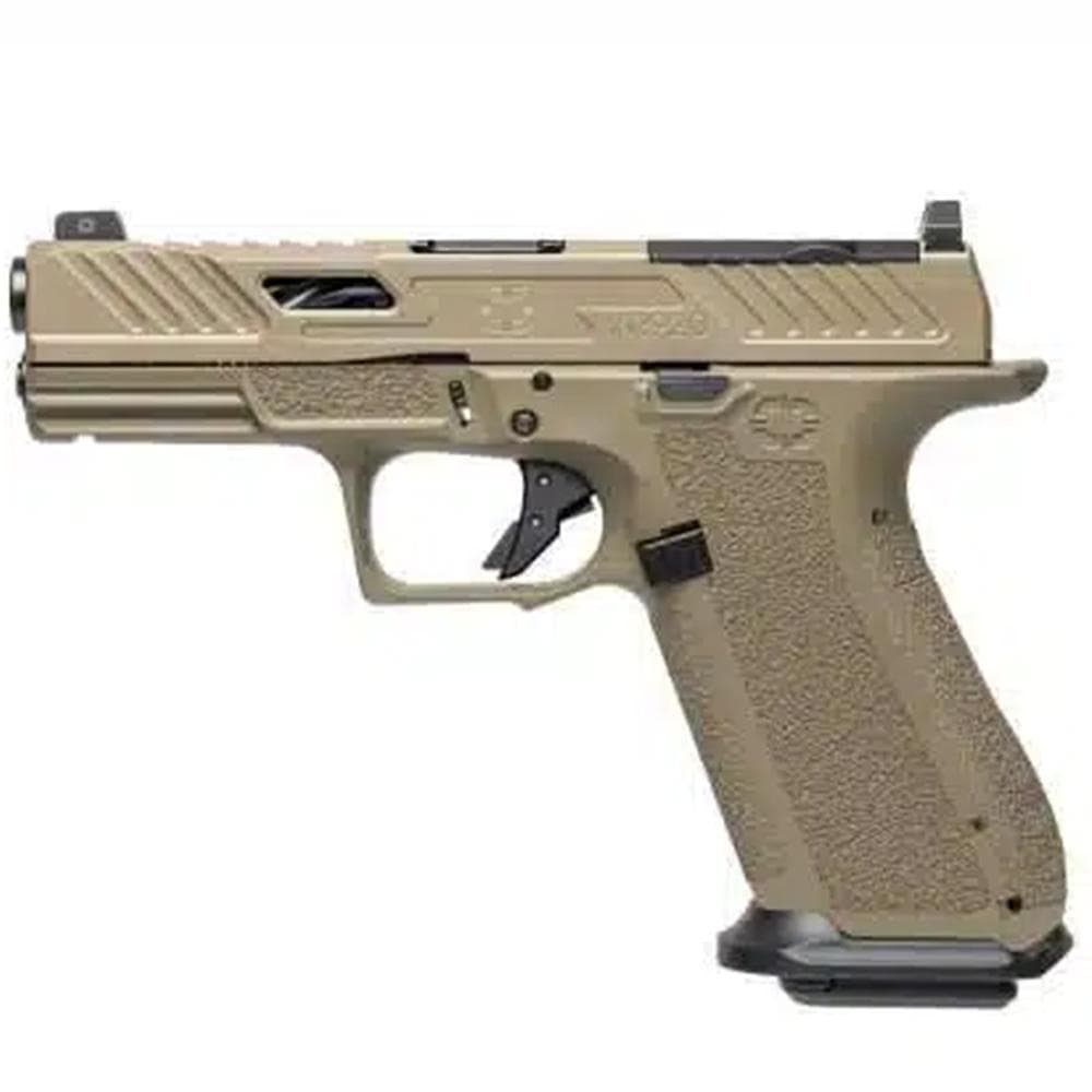 Shadow Systems CA Compliant XR920 Handgun 9mm Luger 10rd Magazine(2) 4" Spiral Black Barrel FDE Grip/Slide