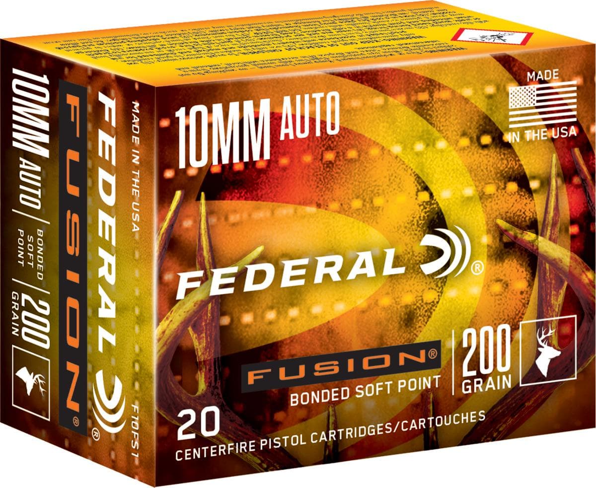 Federal Fusion Handgun Ammunition 10mm Auto 200 gr SP 20/ct