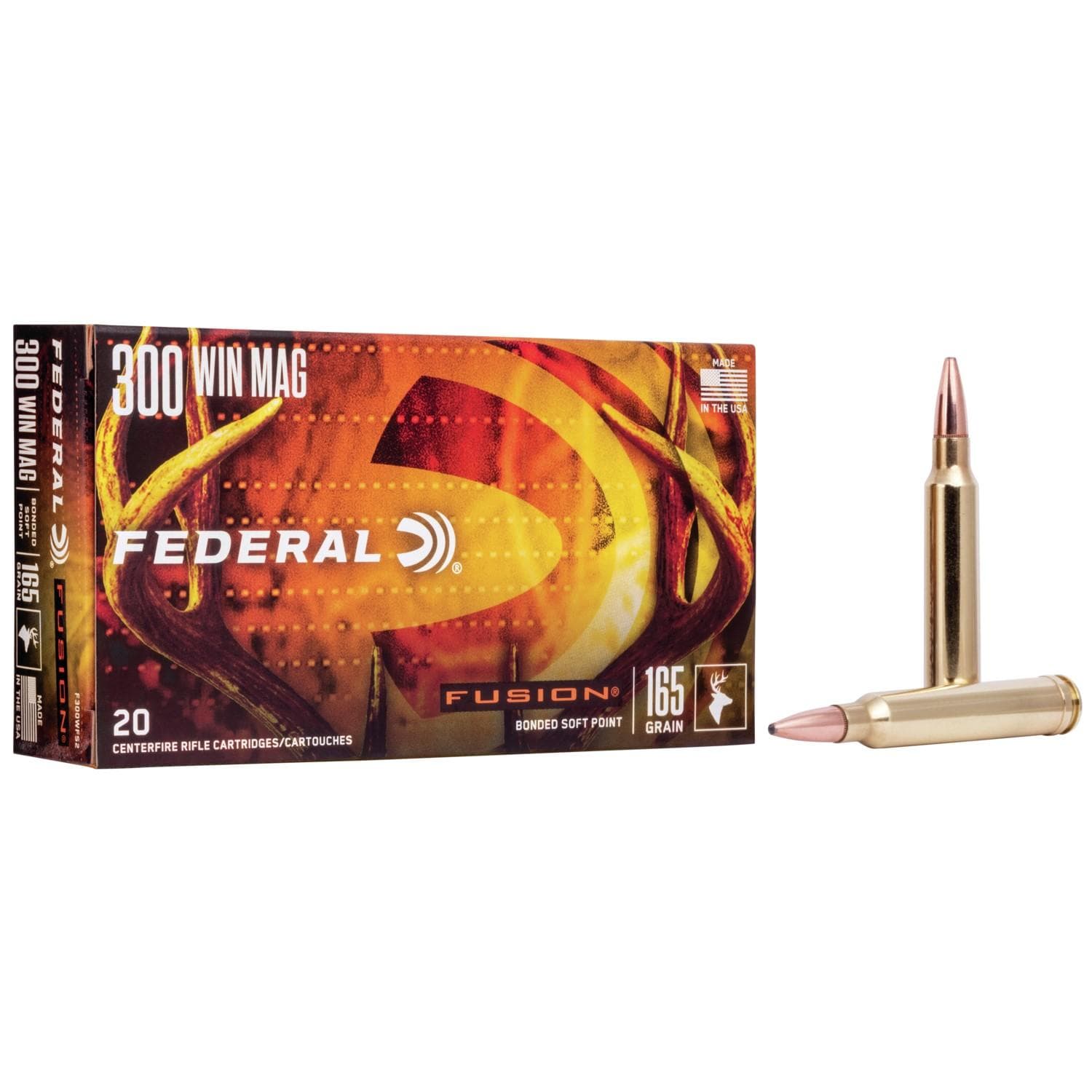 Federal Fusion Rifle Ammunition .300 Win. Magnum 165gr Fusion 20/ct