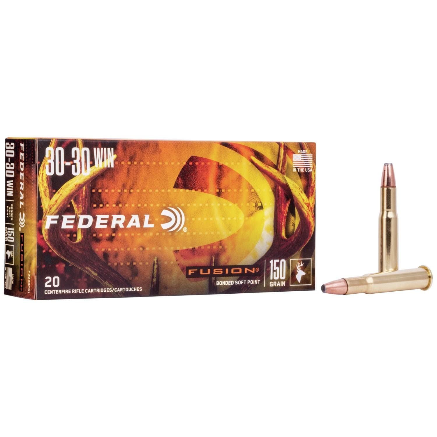 Federal Fusion Rifle Ammunition .30-30 Win 150 gr BTSP 2390 fps - 20/ct