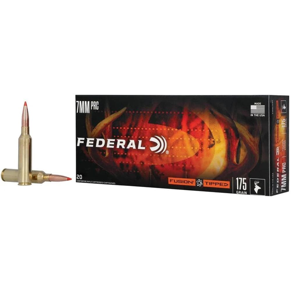 Federal Fusion Tipped Rifle Ammunition 7mm PRC Mag 175gr PT 3000 fps 20/ct