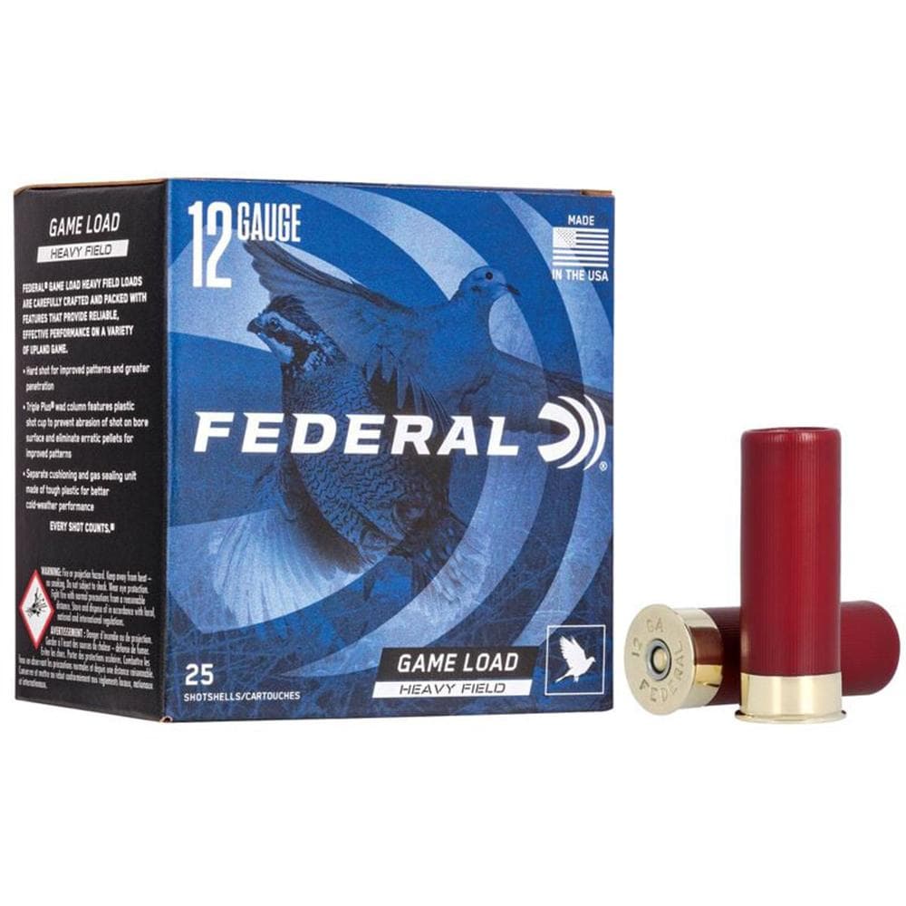 Federal Game Load Upland Heavy Field Shotshells 12 ga 2 3/4" 1-1/8 oz 1255 fps #6 25/ct